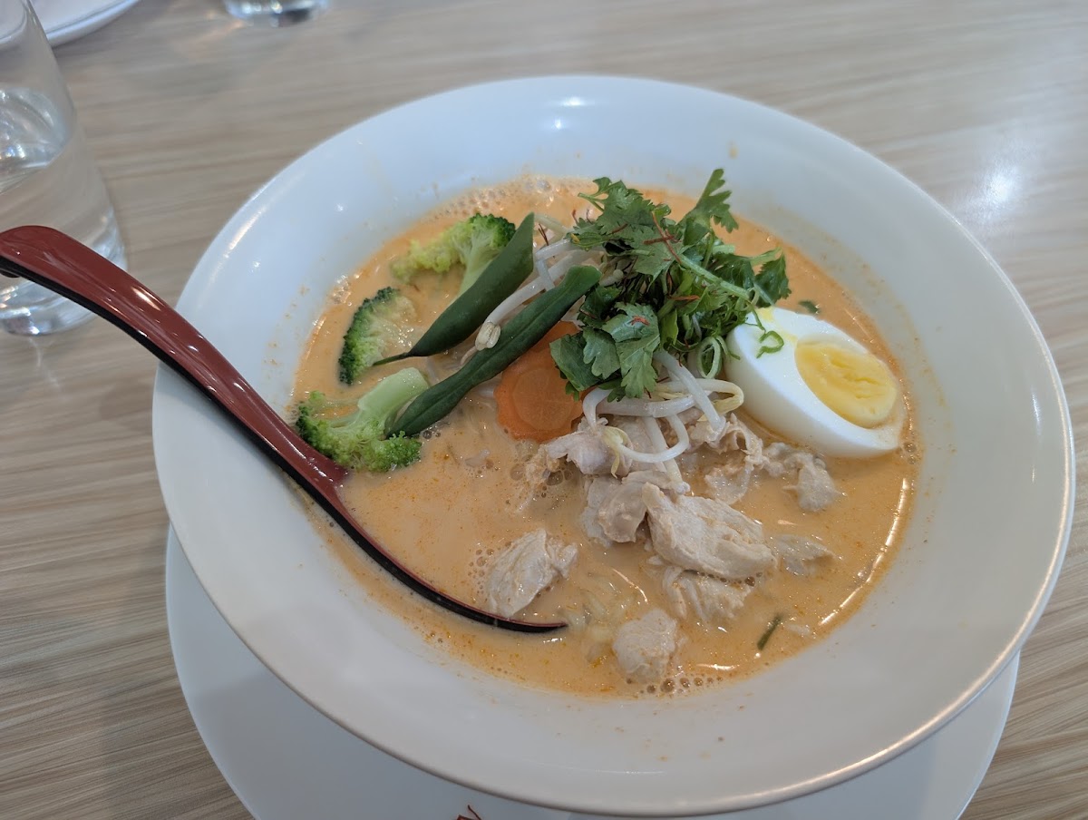 Spicy coconut ramen at SOY Asian Fusion Restaurant, Kelowna