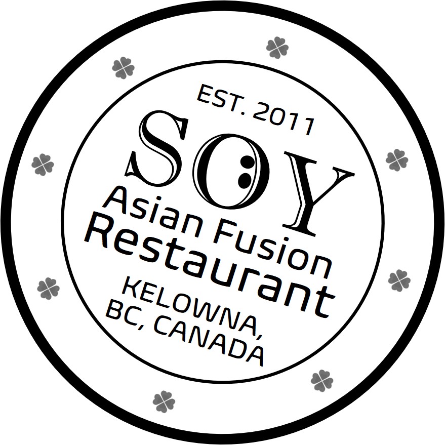 SOY Asian Fusion Restaurant logo, established 2011, Kelowna BC