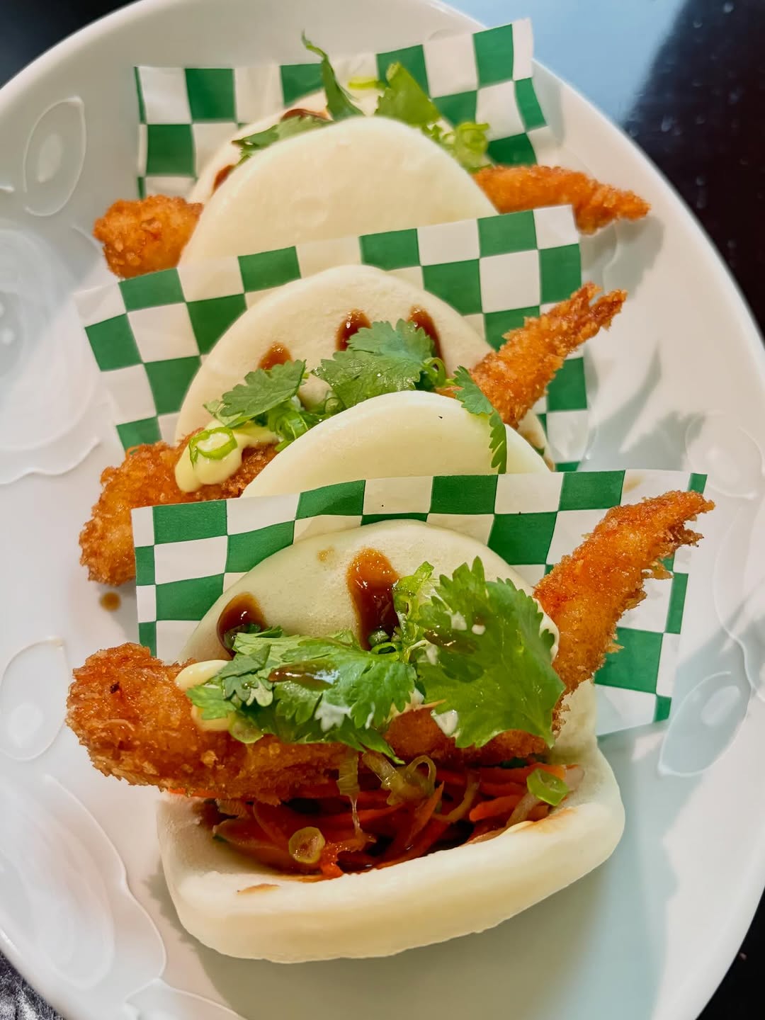 Steamed Shrimp Bao Buns, SOY Asian Fusion Restaurant, Kelowna