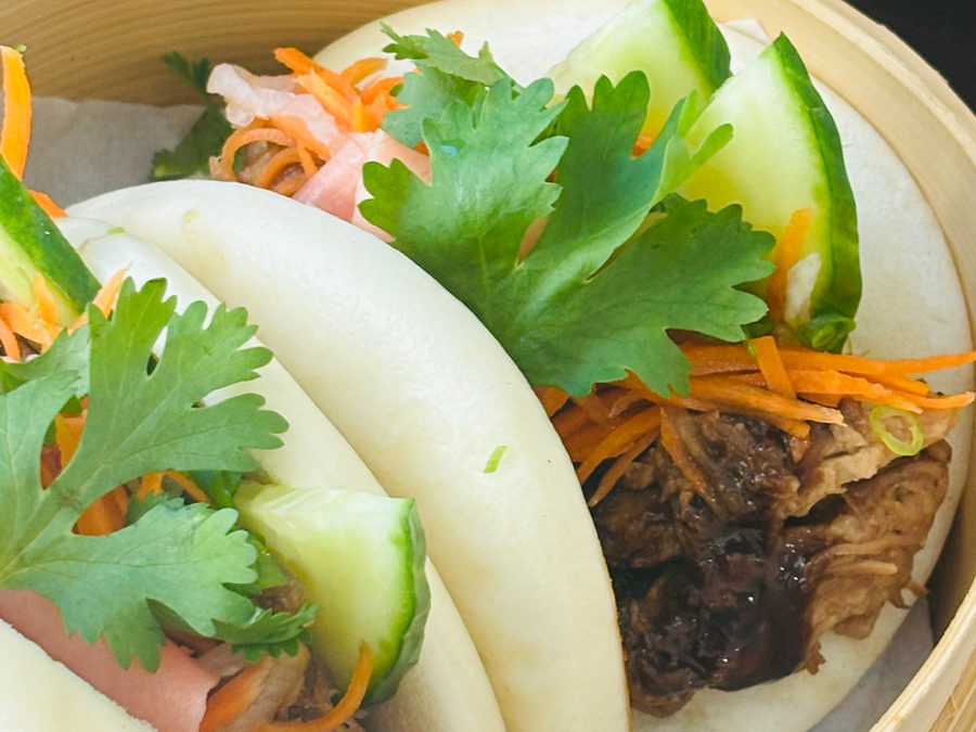 Steamed Pork Bao Buns, SOY Asian Fusion Restaurant, Kelowna